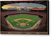 Load image into Gallery viewer, Briggs Stadium 1940 - Canvas Print