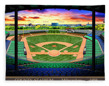 Load image into Gallery viewer, County Stadium 1958 - Blanket