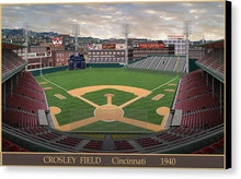Load image into Gallery viewer, Crosley Field 1940 - Canvas Print