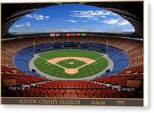 Load image into Gallery viewer, Fulton County Stadium 1991 - Canvas Print
