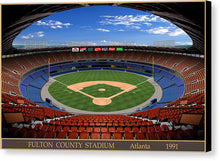 Load image into Gallery viewer, Fulton County Stadium 1991 - Canvas Print