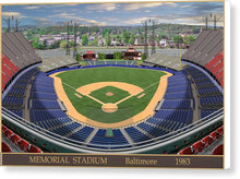 Load image into Gallery viewer, Memorial Stadium 1983 - Canvas Print