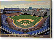 Load image into Gallery viewer, Mile High Stadium 1993 - Canvas Print