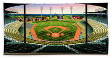 Load image into Gallery viewer, Municipal Stadium 1955 - Beach Towel