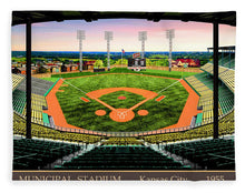 Load image into Gallery viewer, Municipal Stadium 1955 - Blanket