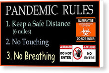 Load image into Gallery viewer, Pandemic Rules 1 - Canvas Print