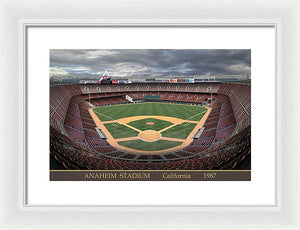 Anaheim Stadium 1987 - Framed Print