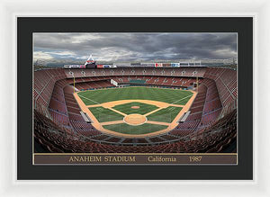 Anaheim Stadium 1987 - Framed Print