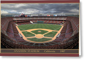 Anaheim Stadium 1987 - Greeting Card