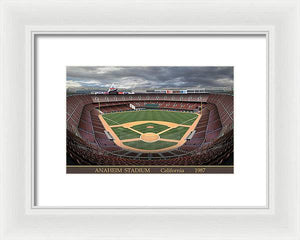 Anaheim Stadium 1987 - Framed Print