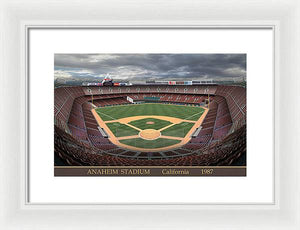 Anaheim Stadium 1987 - Framed Print