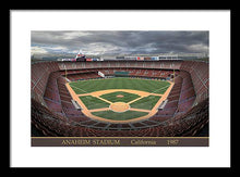 Load image into Gallery viewer, Anaheim Stadium 1987 - Framed Print
