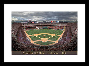 Anaheim Stadium 1987 - Framed Print