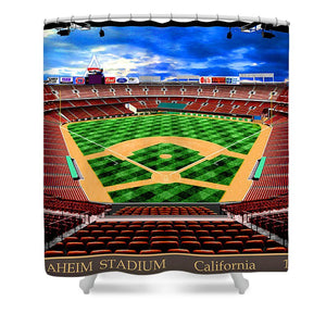 Anaheim Stadium 1987 - Shower Curtain