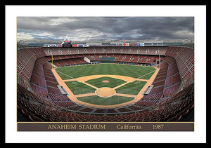 Anaheim Stadium 1987 - Framed Print