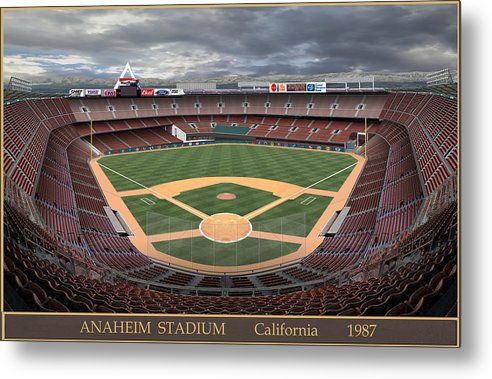 Anaheim Stadium 1987 - Metal Print