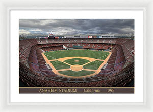 Anaheim Stadium 1987 - Framed Print