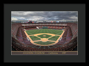 Anaheim Stadium 1987 - Framed Print