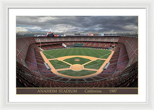 Anaheim Stadium 1987 - Framed Print