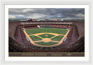 Anaheim Stadium 1987 - Framed Print