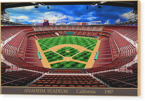 Anaheim Stadium 1987 - Wood Print