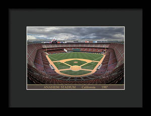 Anaheim Stadium 1987 - Framed Print