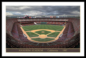 Anaheim Stadium 1987 - Framed Print