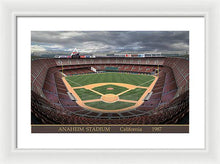 Load image into Gallery viewer, Anaheim Stadium 1987 - Framed Print
