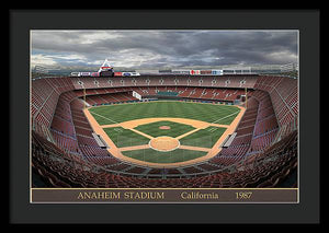 Anaheim Stadium 1987 - Framed Print