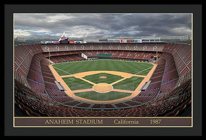 Anaheim Stadium 1987 - Framed Print