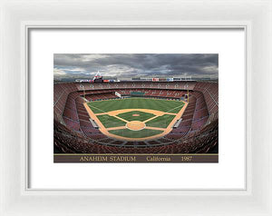 Anaheim Stadium 1987 - Framed Print