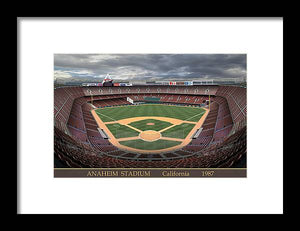 Anaheim Stadium 1987 - Framed Print