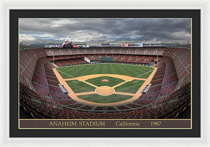 Anaheim Stadium 1987 - Framed Print