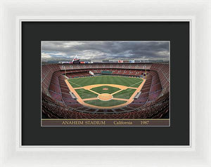 Anaheim Stadium 1987 - Framed Print