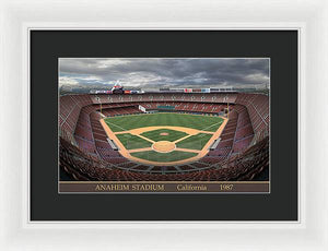 Anaheim Stadium 1987 - Framed Print