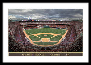 Anaheim Stadium 1987 - Framed Print