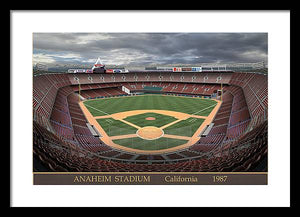 Anaheim Stadium 1987 - Framed Print