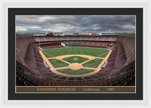 Anaheim Stadium 1987 - Framed Print