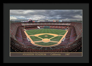 Anaheim Stadium 1987 - Framed Print