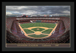 Anaheim Stadium 1987 - Framed Print