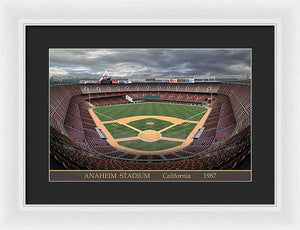 Anaheim Stadium 1987 - Framed Print