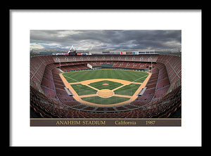 Anaheim Stadium 1987 - Framed Print