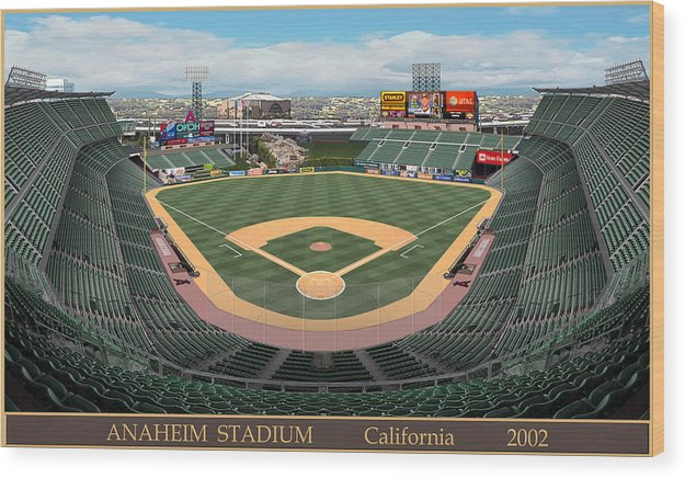 Anaheim Stadium 2002 - Wood Print