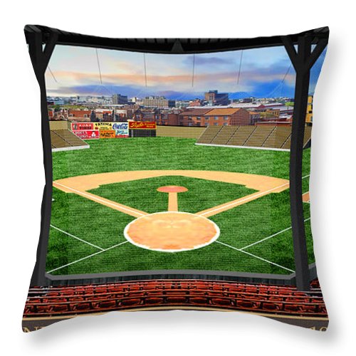 Bennett Park 1910 - Throw Pillow
