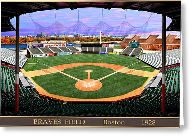 Braves Field 1928 - Greeting Card