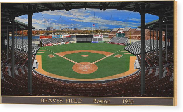 Braves Field 1935 - Wood Print