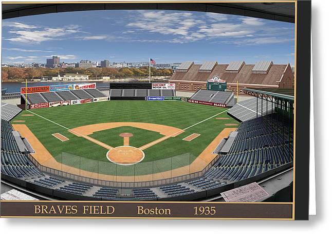 Braves Field 1935 - Greeting Card