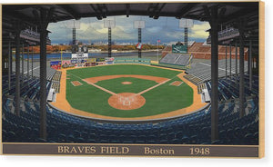 Braves Field 1948 - Wood Print