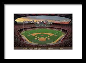 Briggs Stadium 1940 - Framed Print