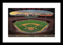 Load image into Gallery viewer, Briggs Stadium 1940 - Framed Print
